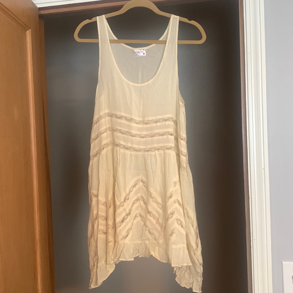 NWOT Free People Voile and Lace Trapeze Dress
